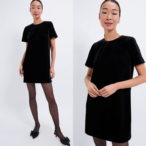 Tuckernuck Dresses & Skirts - Pomander Place NEW Black Velvet Mae Short Sleeve Party Cocktail Mini Dress Large